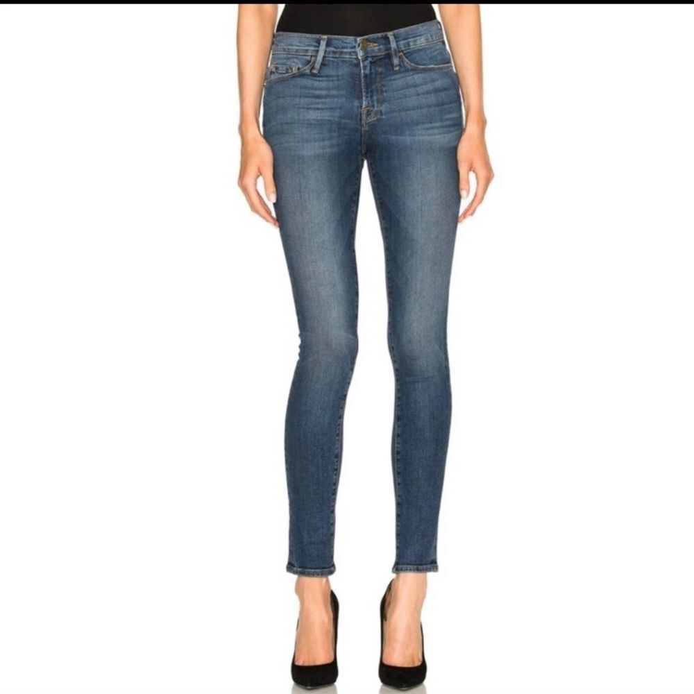 FRAME -07 Women's Le Skinny De Jeanne Jeans in‎ Fillmore Wash Mid-rise 26